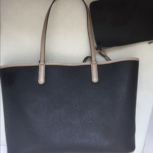 Marc jacobs Black leather bag and clutch